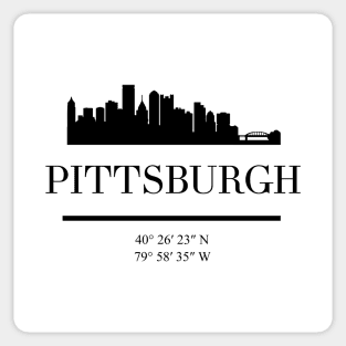 PITTSBURGH PENNSYLVANIA BLACK SILHOUETTE SKYLINE ART Sticker